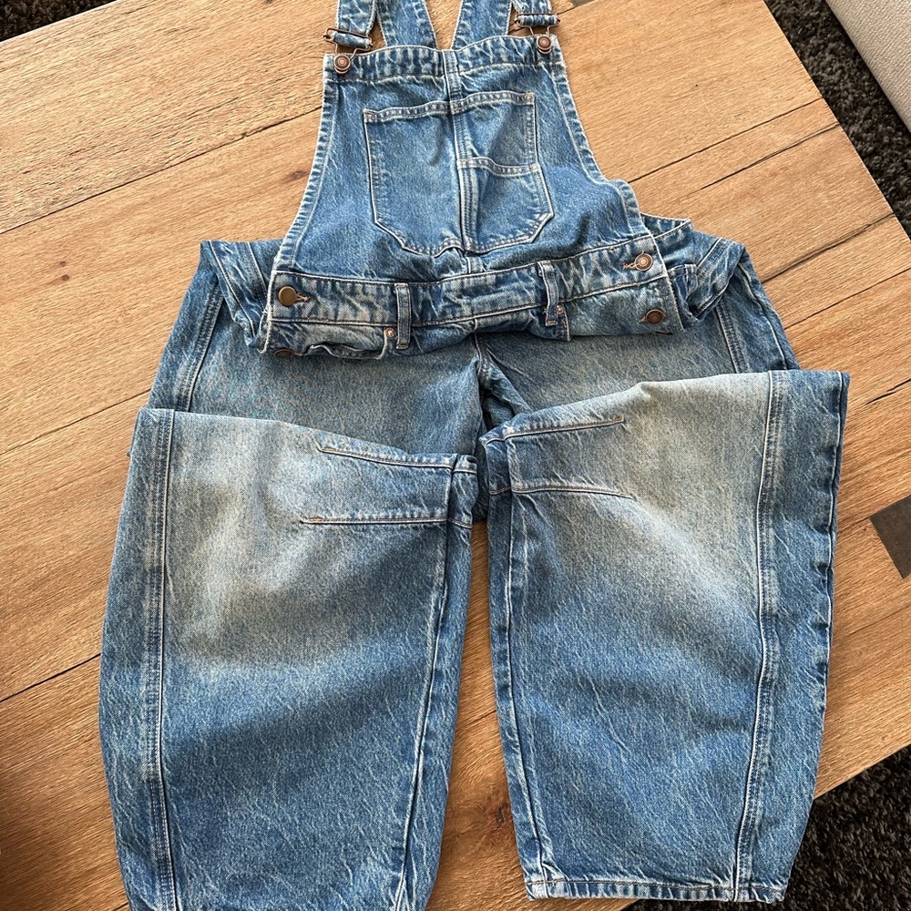 Free People Barrel leg Overalls